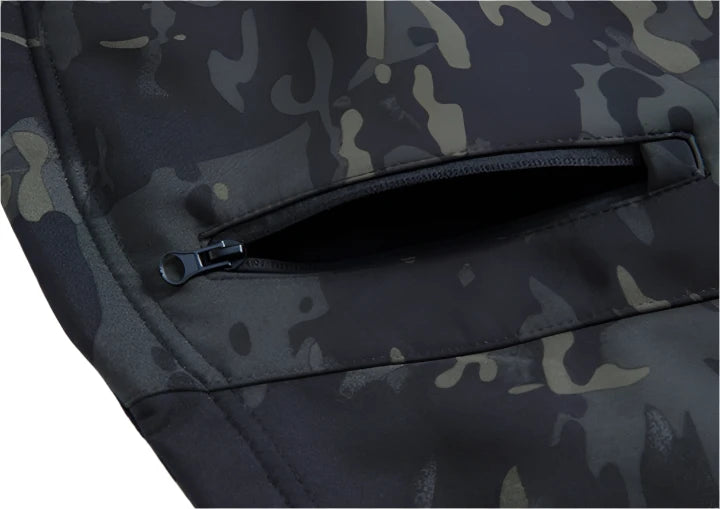 Soft Shell Tactical Jacket - Men’s Waterproof Fleece Hooded Coat
