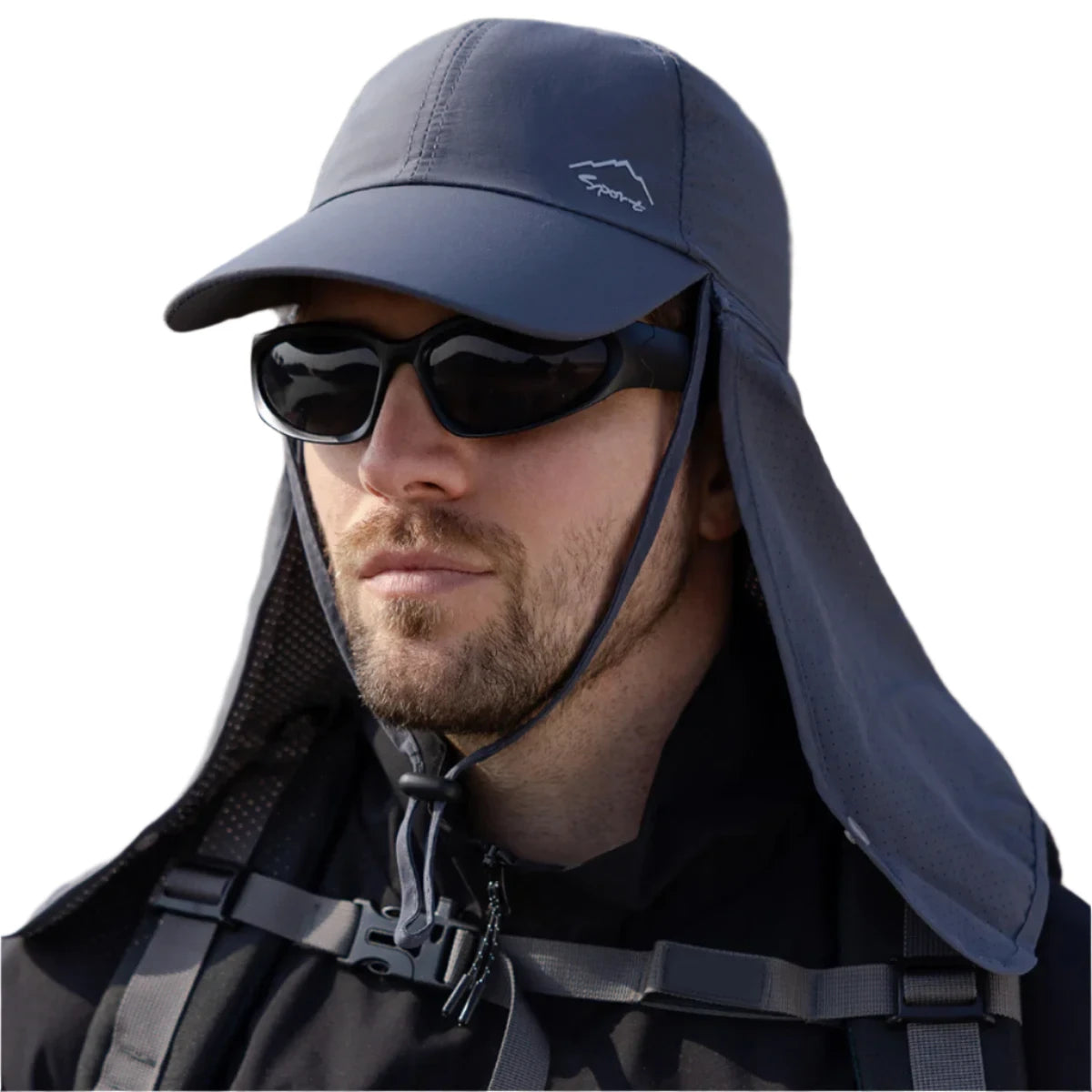 Men’s Quick-Drying Baseball Cap with Detachable Neck Protection – Ultimate Sun Protection with UPF 50+