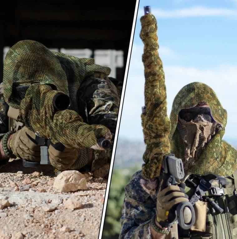 Military Tactical Scarf - Camo Mesh Hunting
