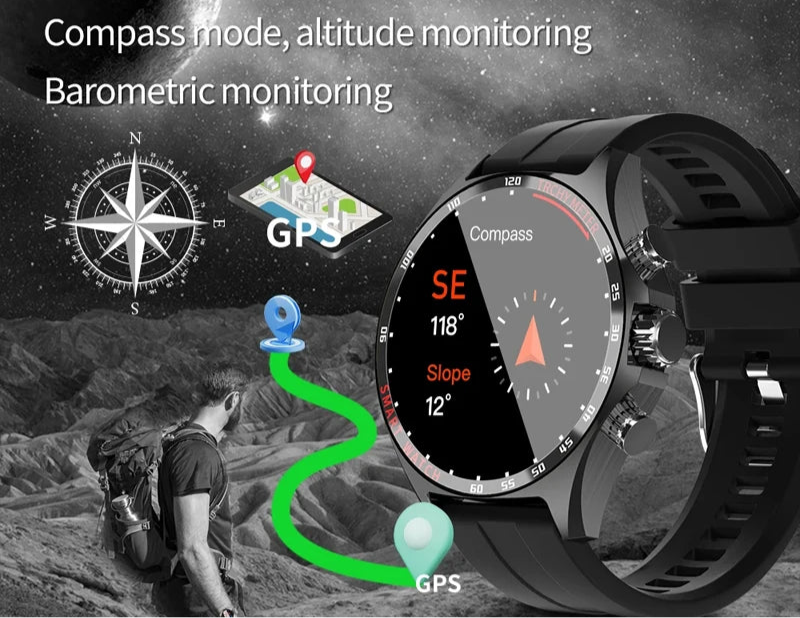 Stainless Steel Smartwatch: 1.58'' Display, Bluetooth Calling, Wireless Charging