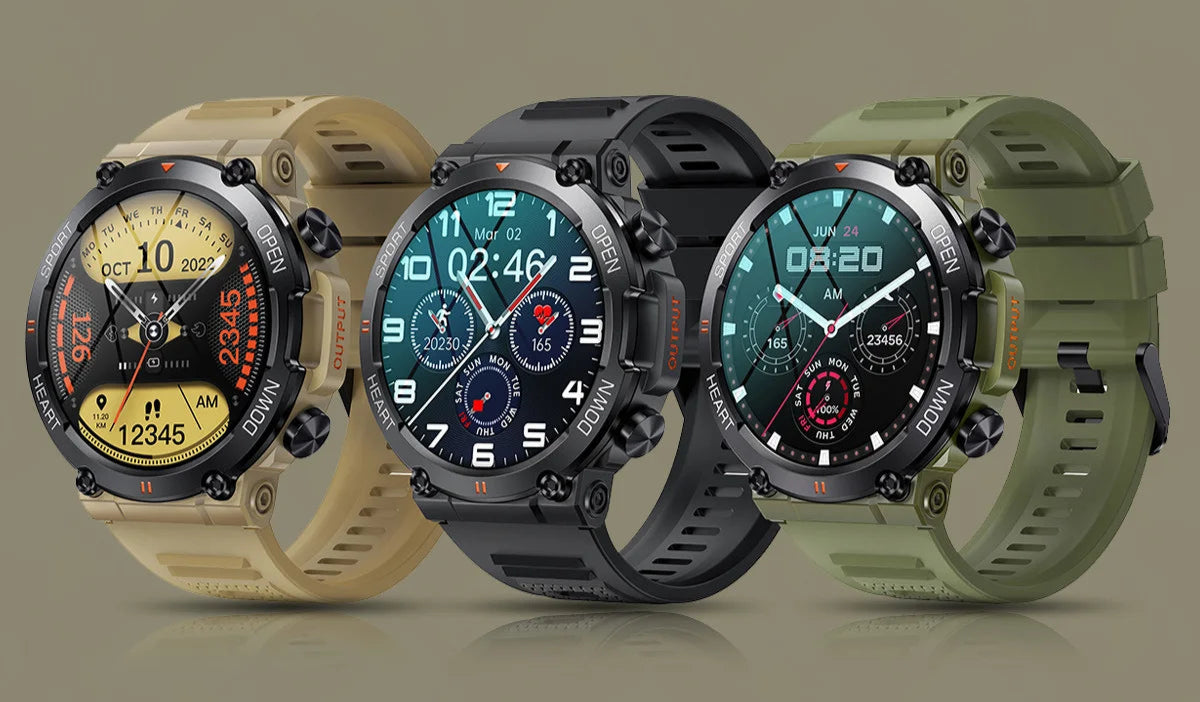 Rugged Military Smart Watch Men For Android Ios Sports Watches 1.39'' Bluetooth Call Waterproof 2023 Original Smartwatch