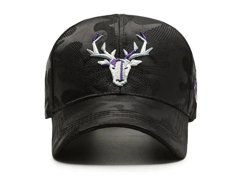 Unisex Luxury Embroidered Baseball Cap - Deer Motif
