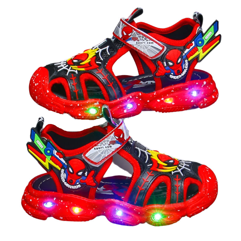 Disney Spiderman LED Sport Sandals – Cool & Comfy Summer Shoes for Boys
