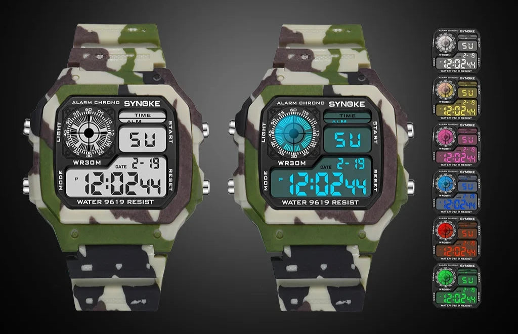 Outdoor Military Digital Watch for Men – Rugged, Fashionable & Multifunctional