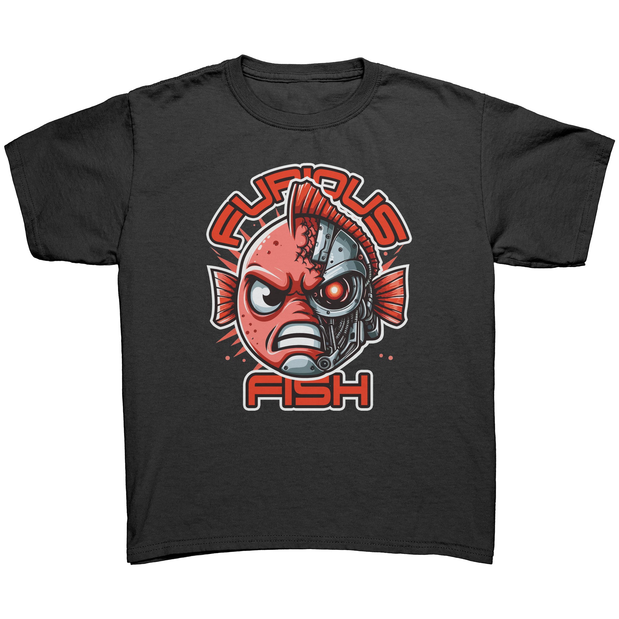 Tommy the Turbot-nator will be back! Furious Fish T-Shirt (Children's Unisex)