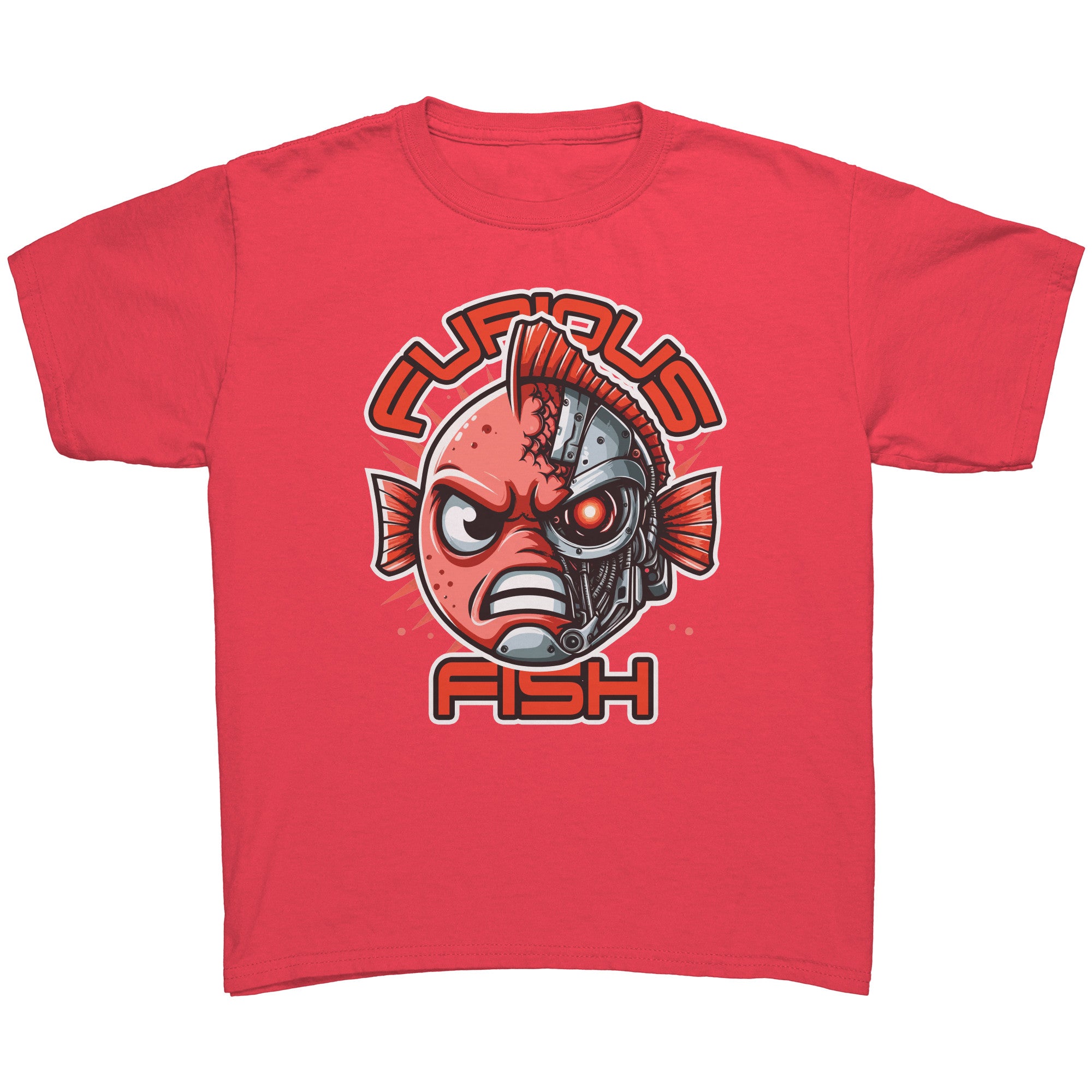 Tommy the Turbot-nator will be back! Furious Fish T-Shirt (Children's Unisex)