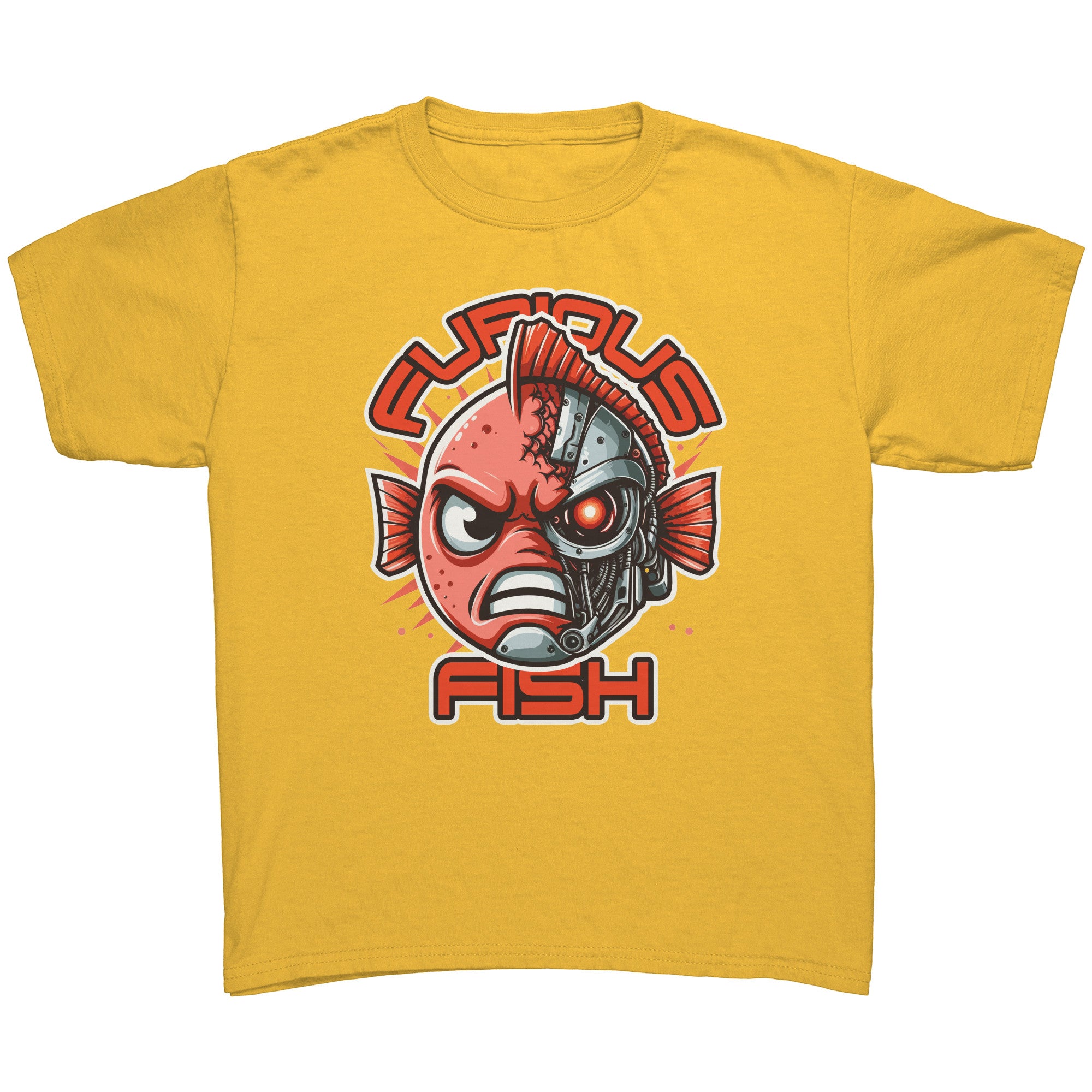 Tommy the Turbot-nator will be back! Furious Fish T-Shirt (Children's Unisex)