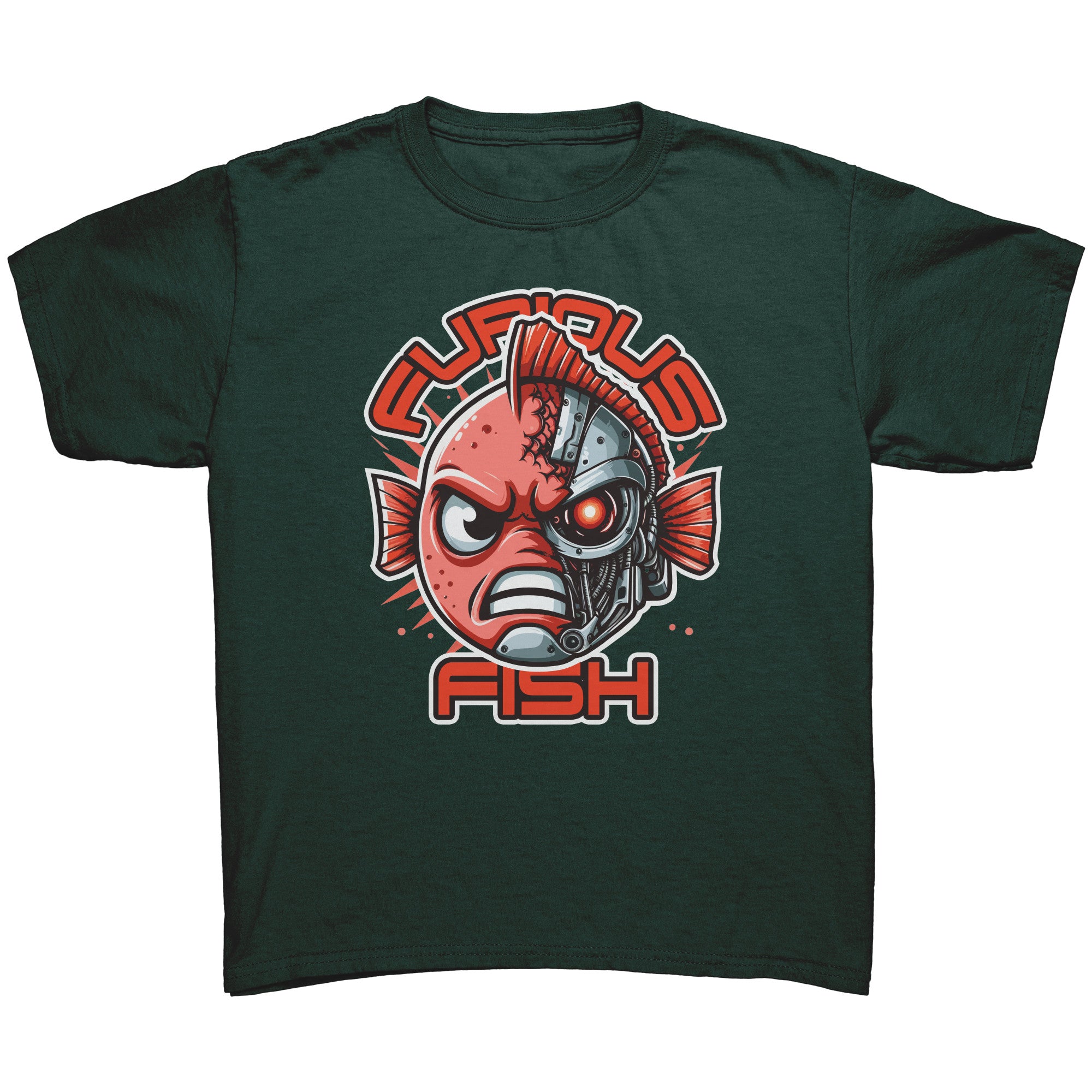 Tommy the Turbot-nator will be back! Furious Fish T-Shirt (Children's Unisex)