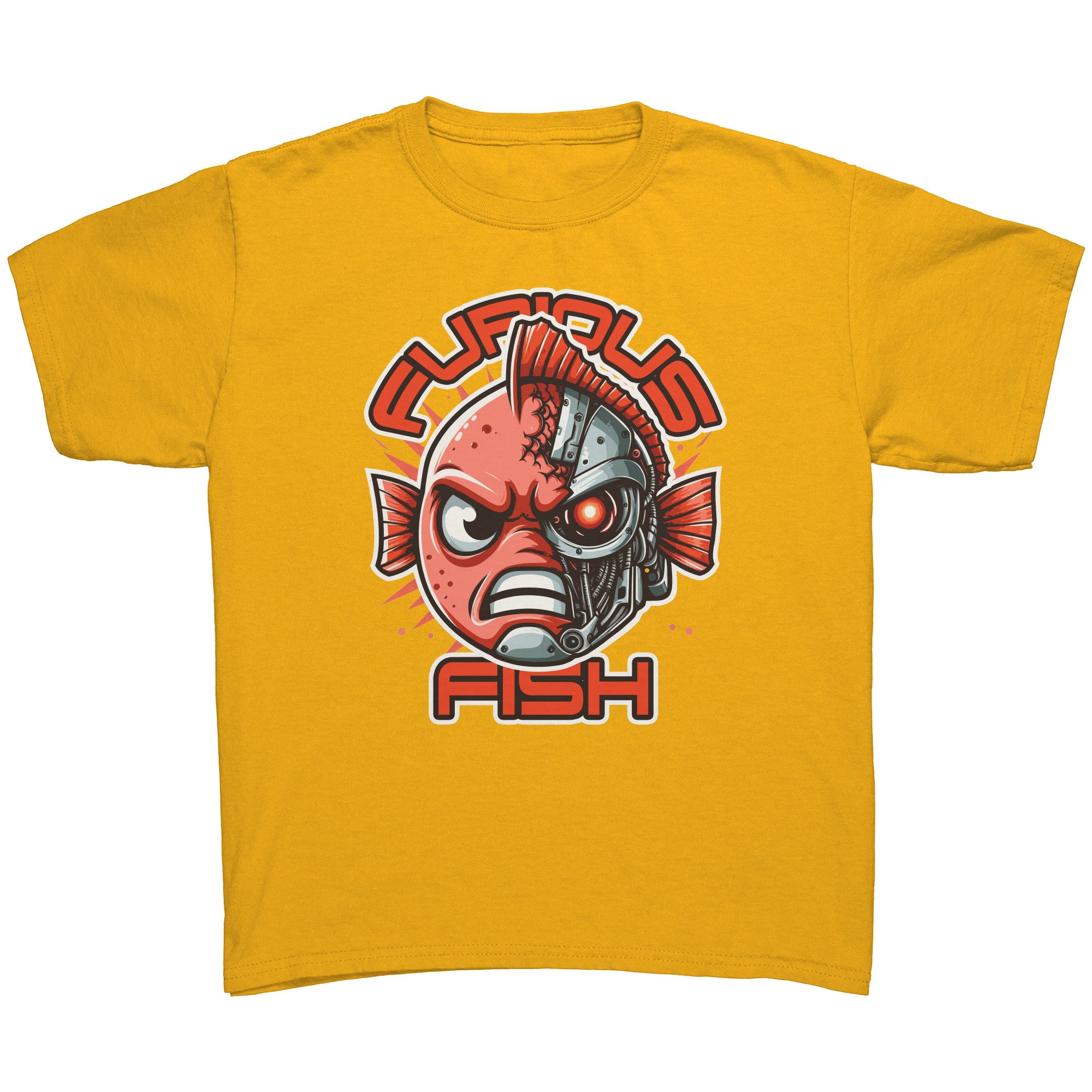 Tommy the Turbot-nator will be back! Furious Fish T-Shirt (Children's Unisex)