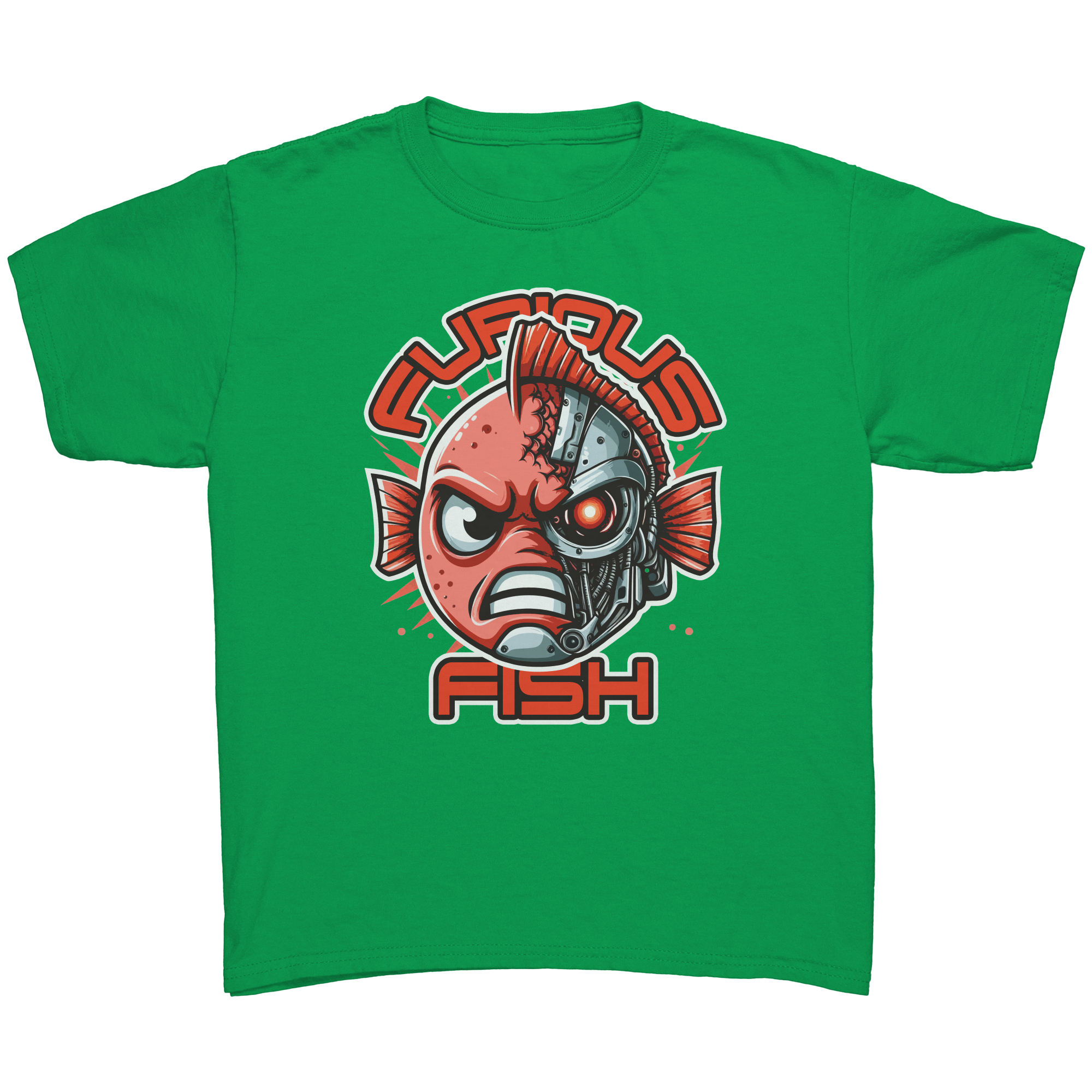 Tommy the Turbot-nator will be back! Furious Fish T-Shirt (Children's Unisex)