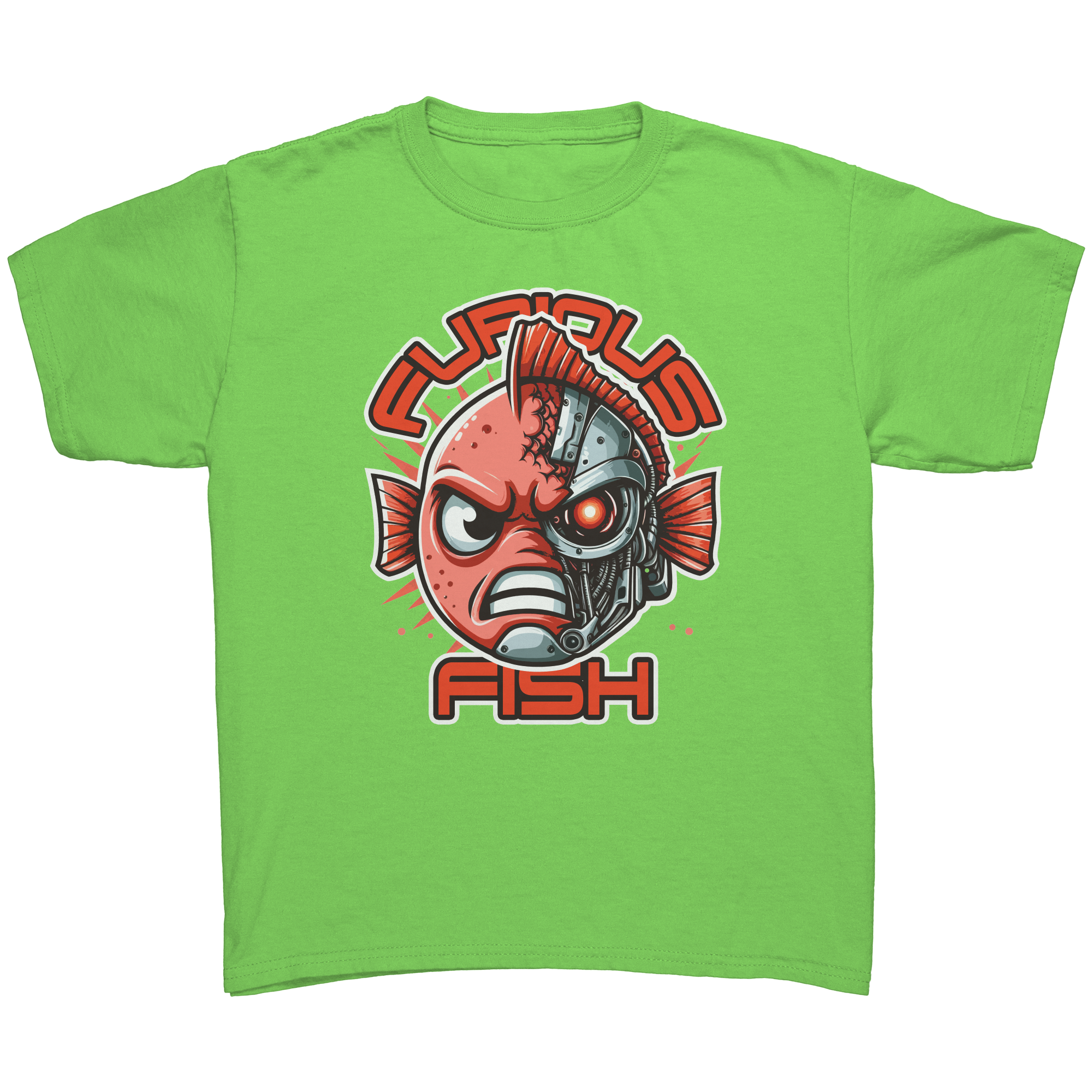 Tommy the Turbot-nator will be back! Furious Fish T-Shirt (Children's Unisex)