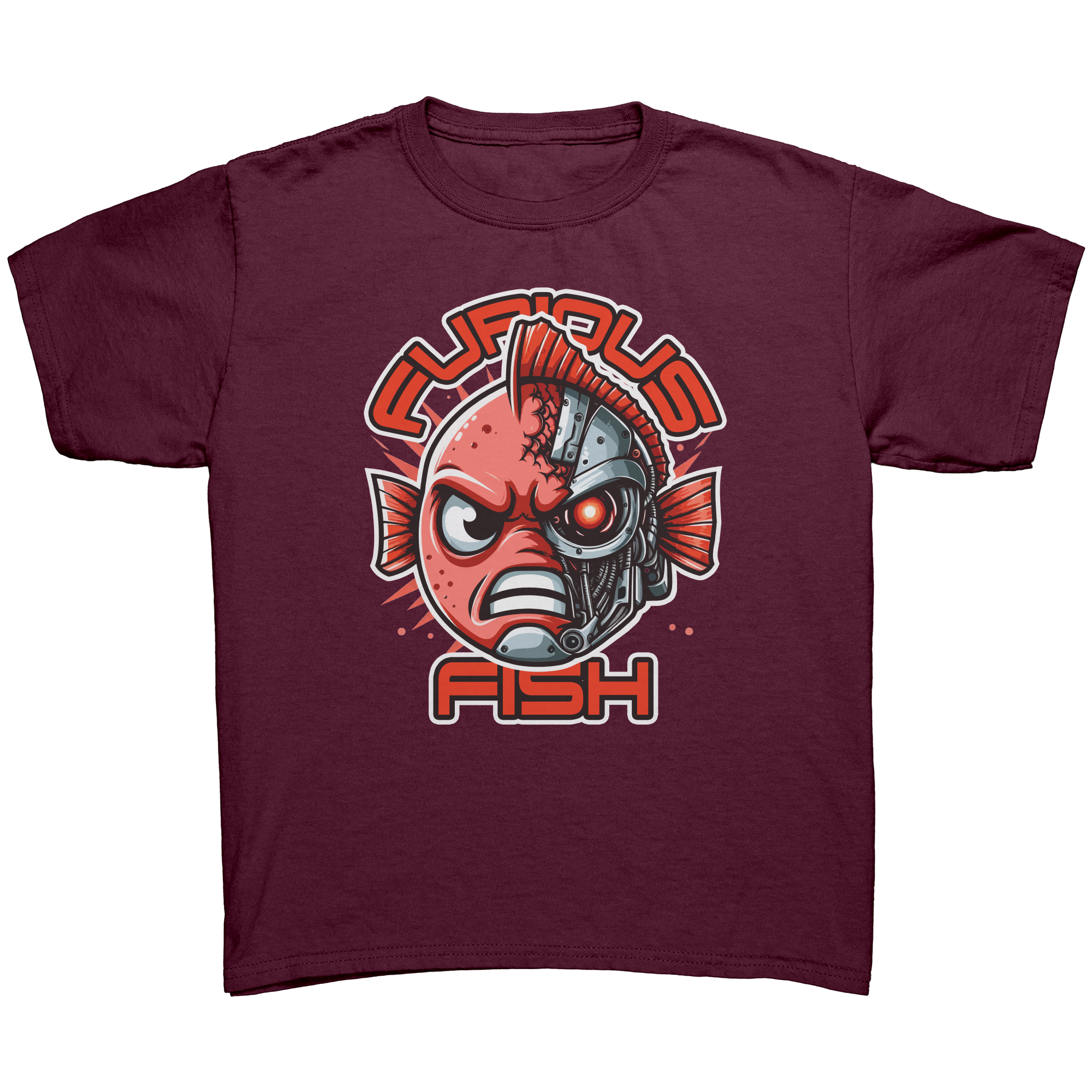 Tommy the Turbot-nator will be back! Furious Fish T-Shirt (Children's Unisex)