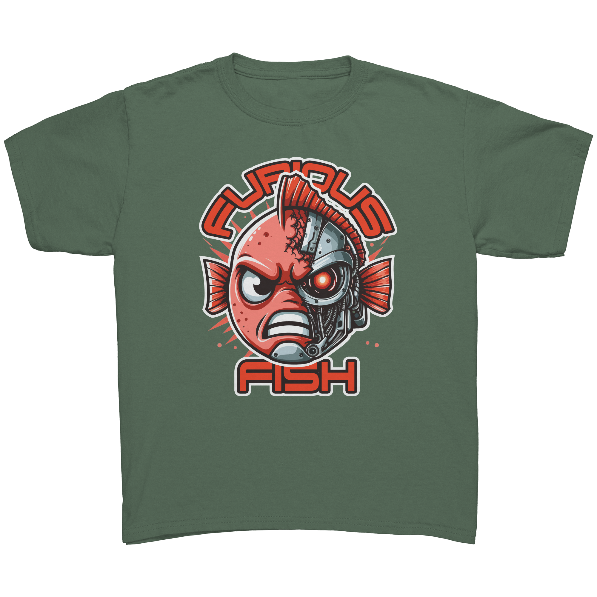 Tommy the Turbot-nator will be back! Furious Fish T-Shirt (Children's Unisex)