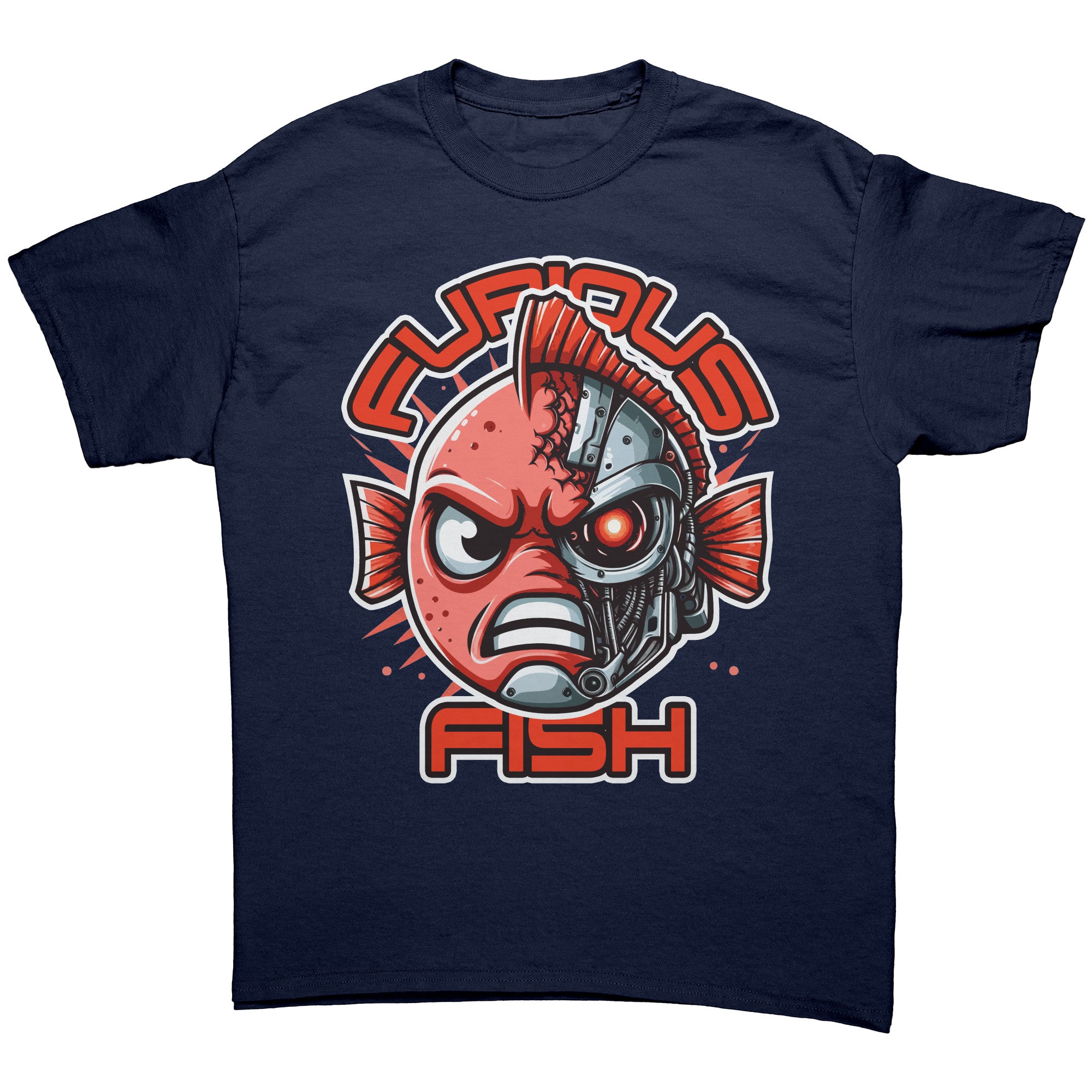 Tommy the Turbot-nator will be back! Furious Fish T-Shirt (Adult Unisex)