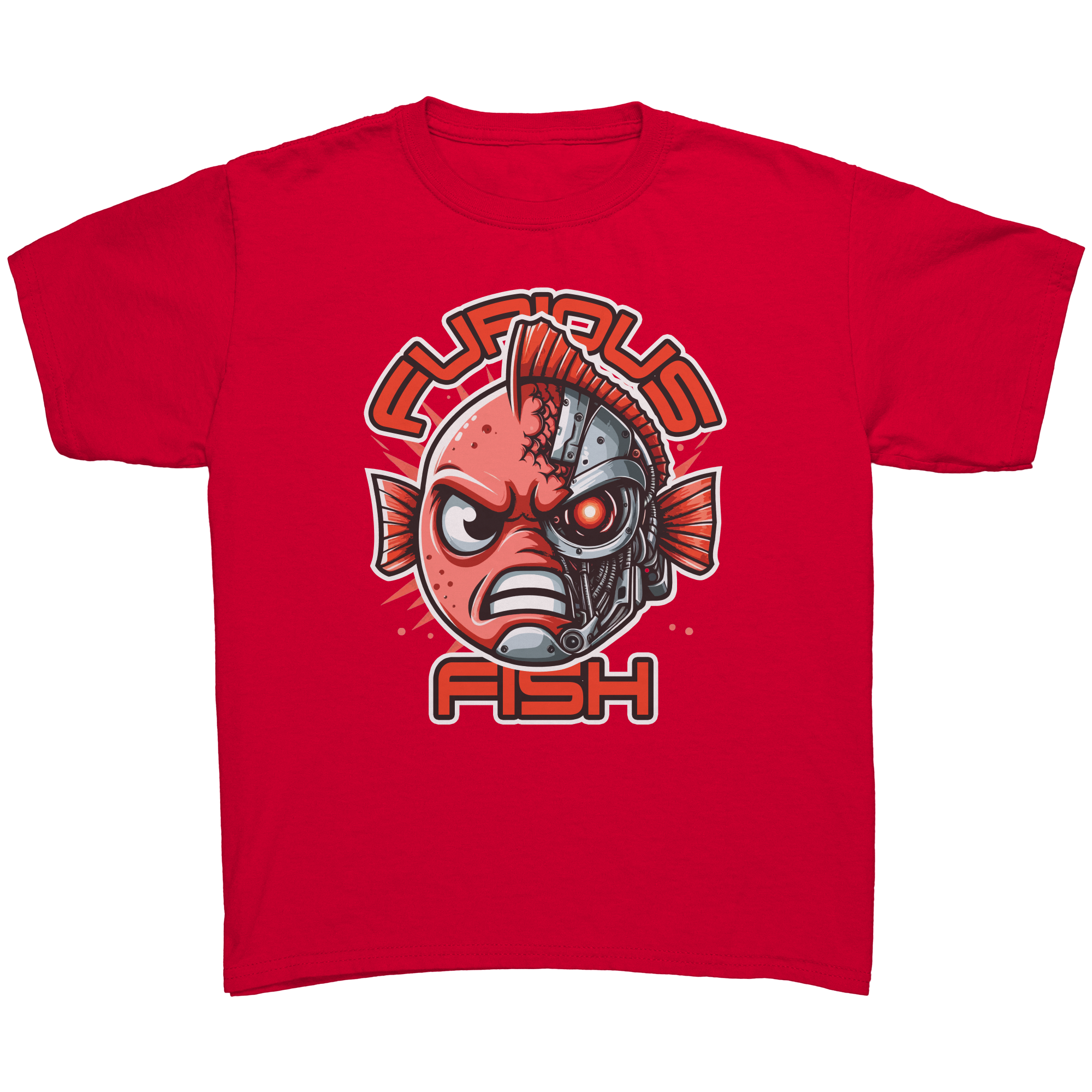 Tommy the Turbot-nator will be back! Furious Fish T-Shirt (Children's Unisex)