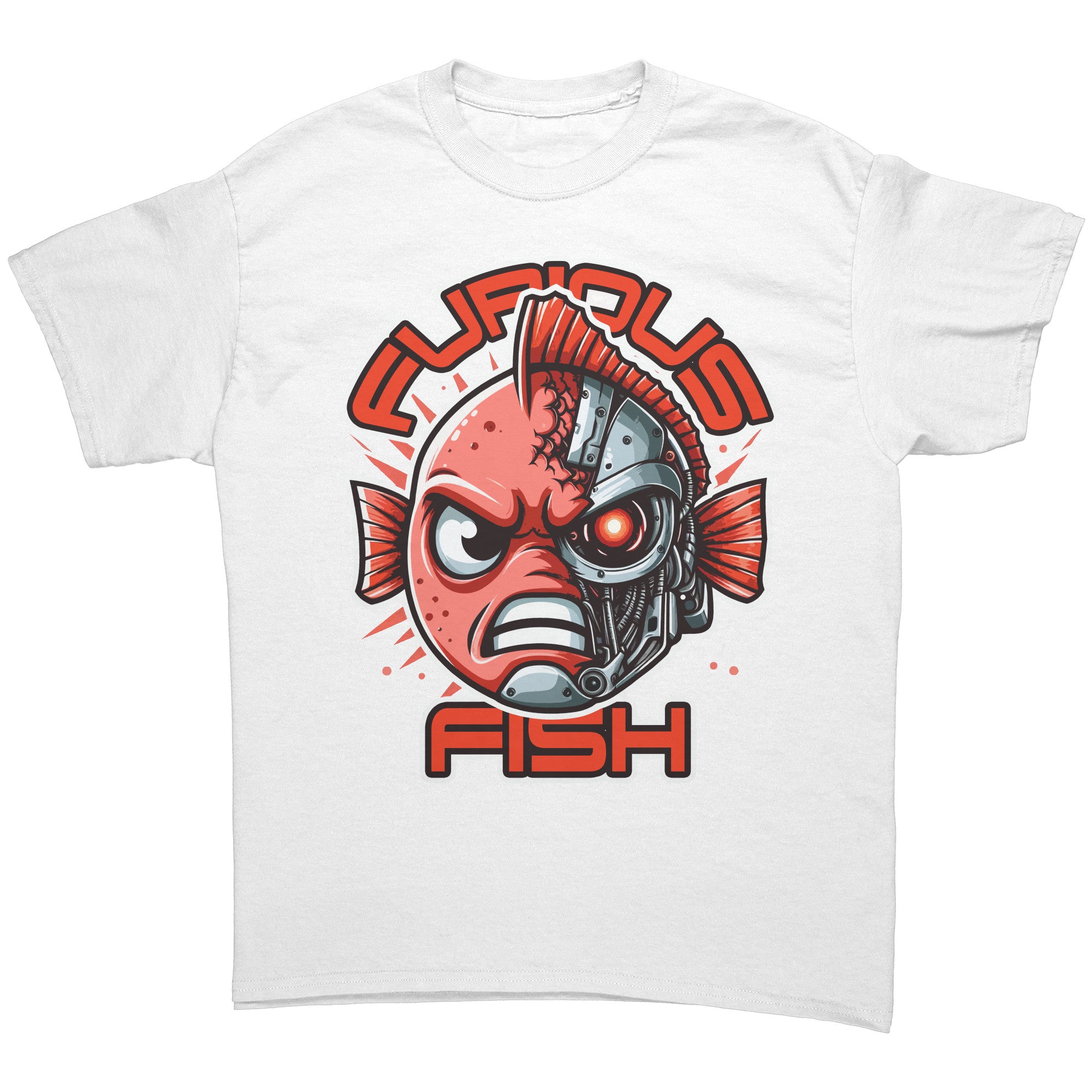 Tommy the Turbot-nator will be back! Furious Fish T-Shirt (Adult Unisex)