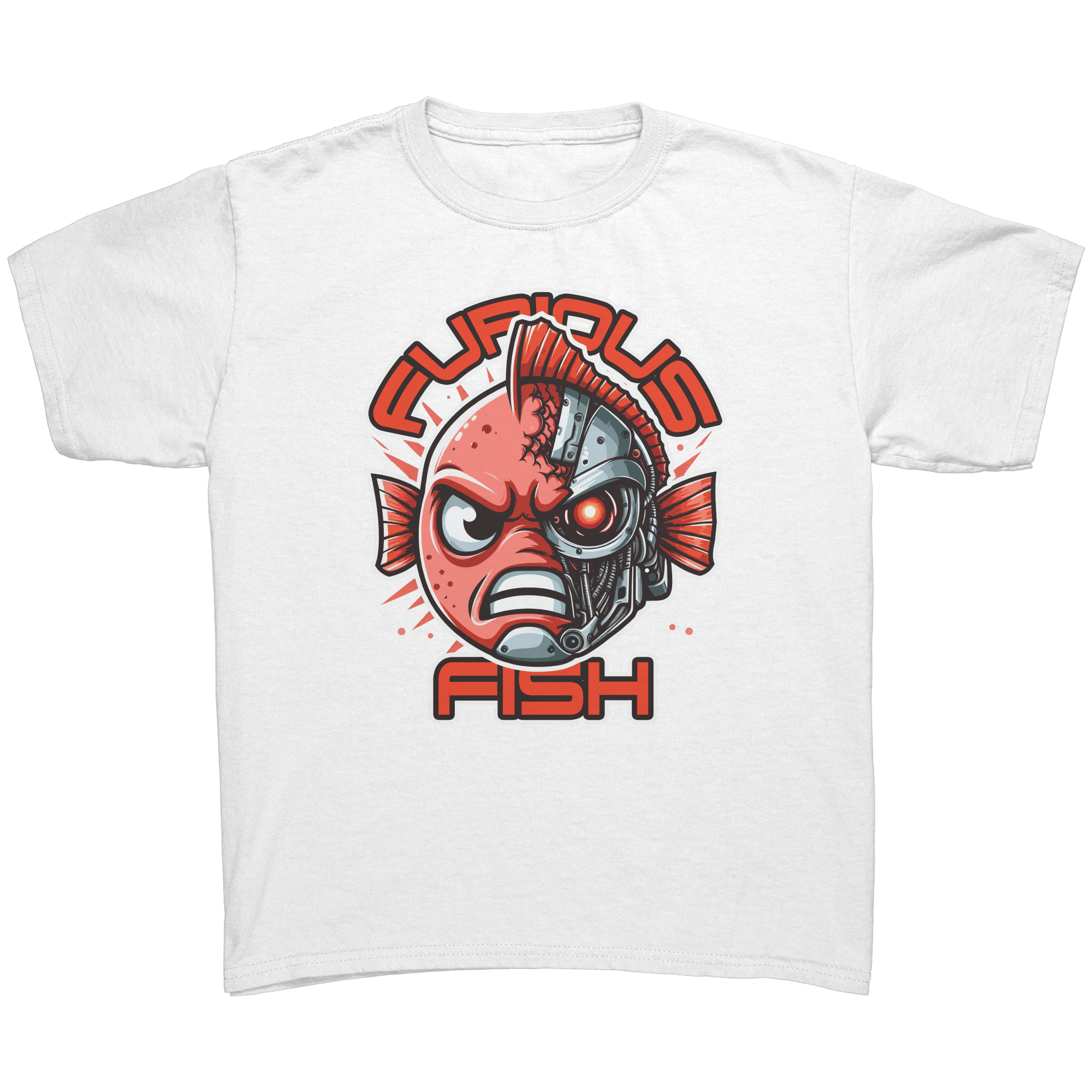 Tommy the Turbot-nator will be back! Furious Fish T-Shirt (Children's Unisex)