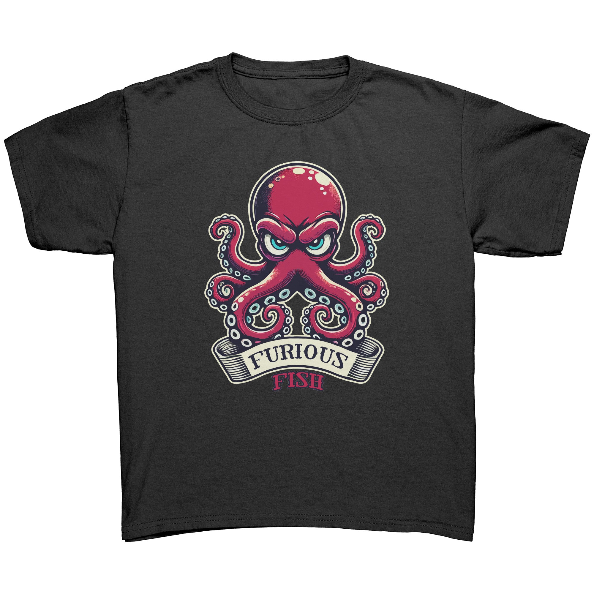 Watch out for the Ink with Ozzy the Octopus - Furious Fish (Children's Unisex)