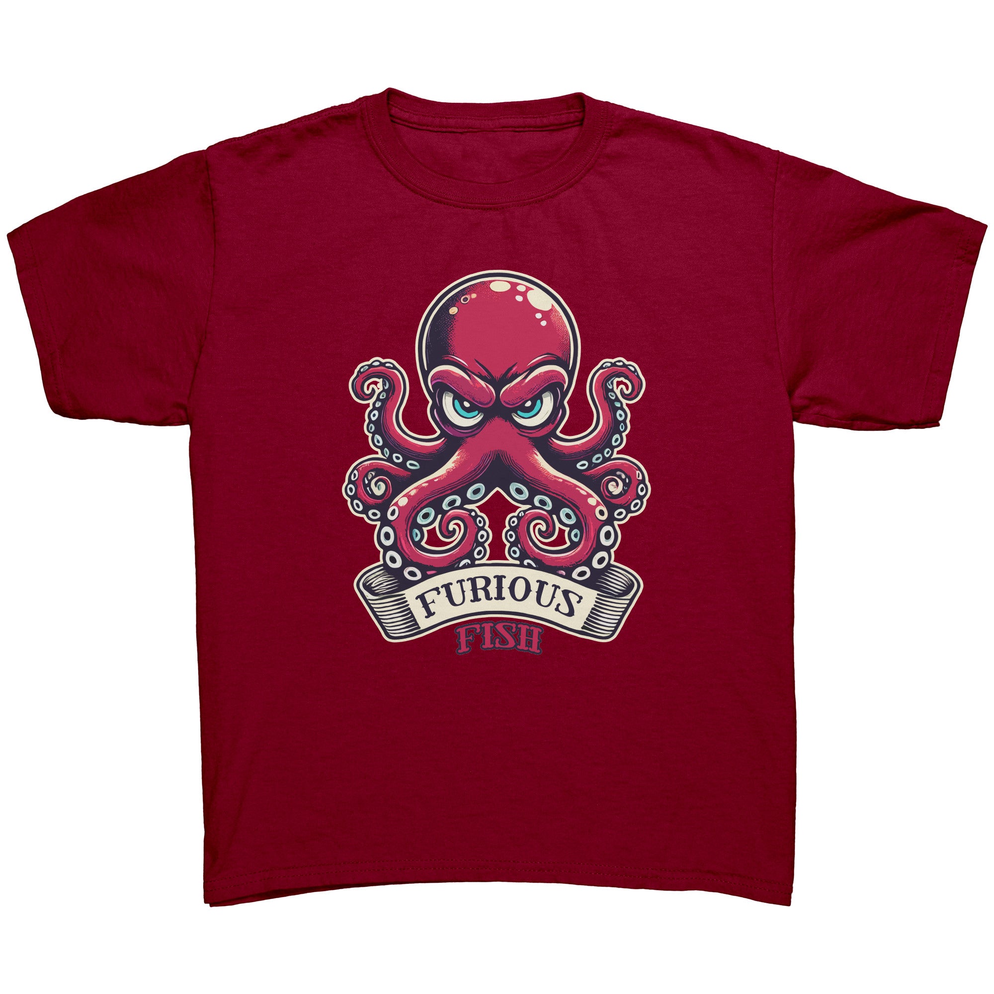 Watch out for the Ink with Ozzy the Octopus - Furious Fish (Children's Unisex)