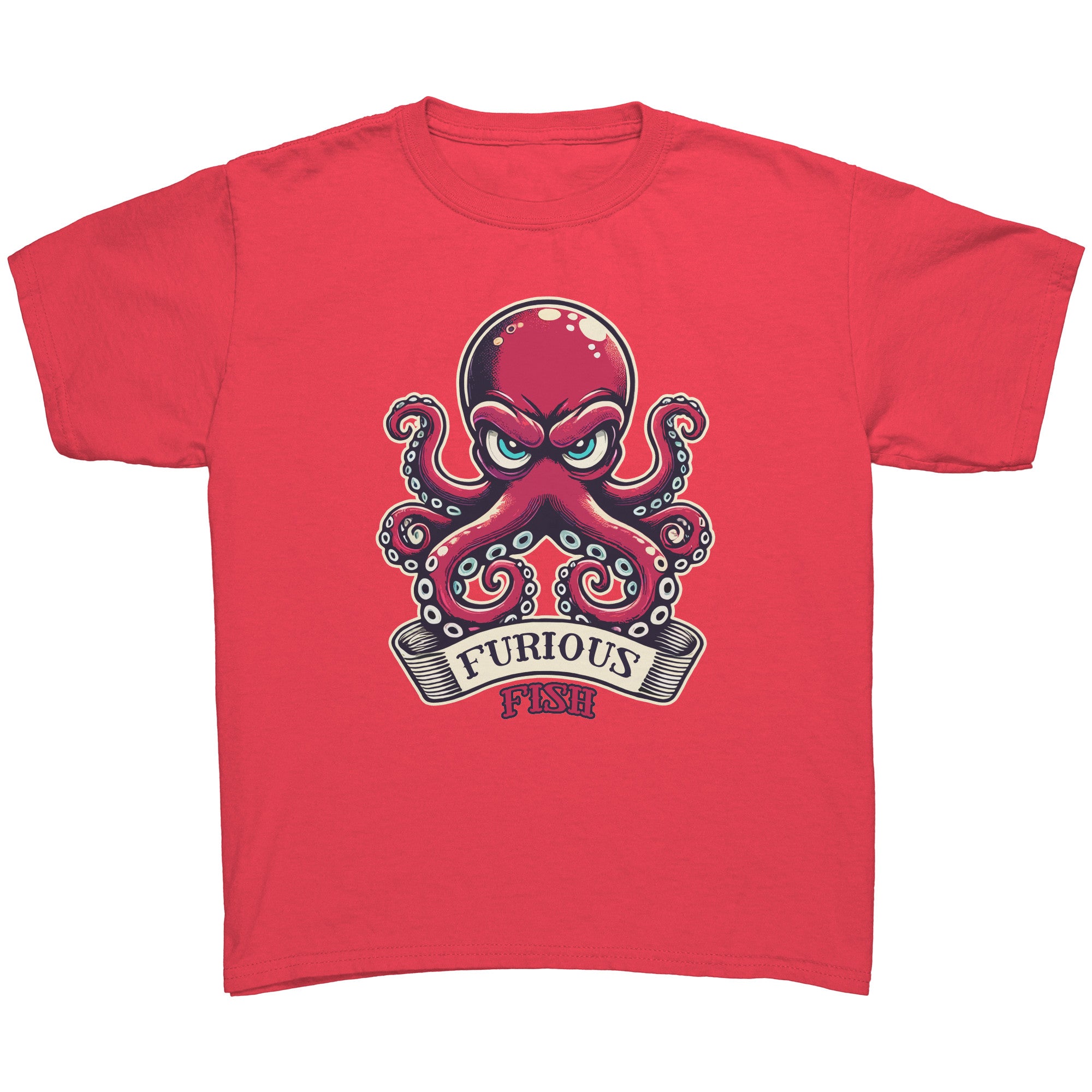 Watch out for the Ink with Ozzy the Octopus - Furious Fish (Children's Unisex)