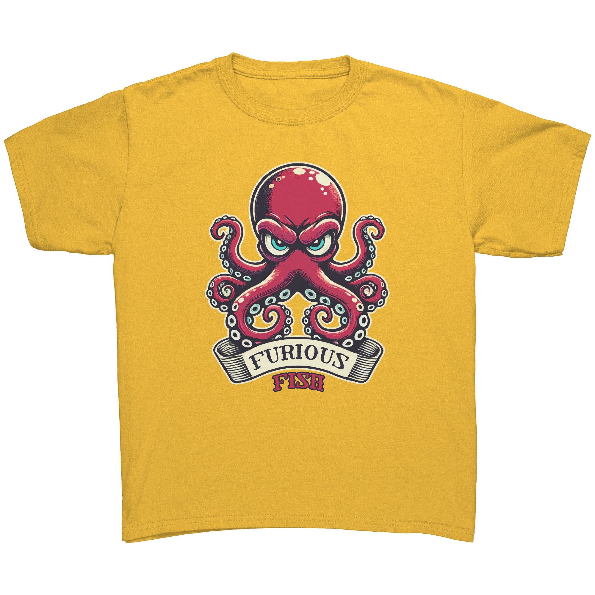Watch out for the Ink with Ozzy the Octopus - Furious Fish (Children's Unisex)