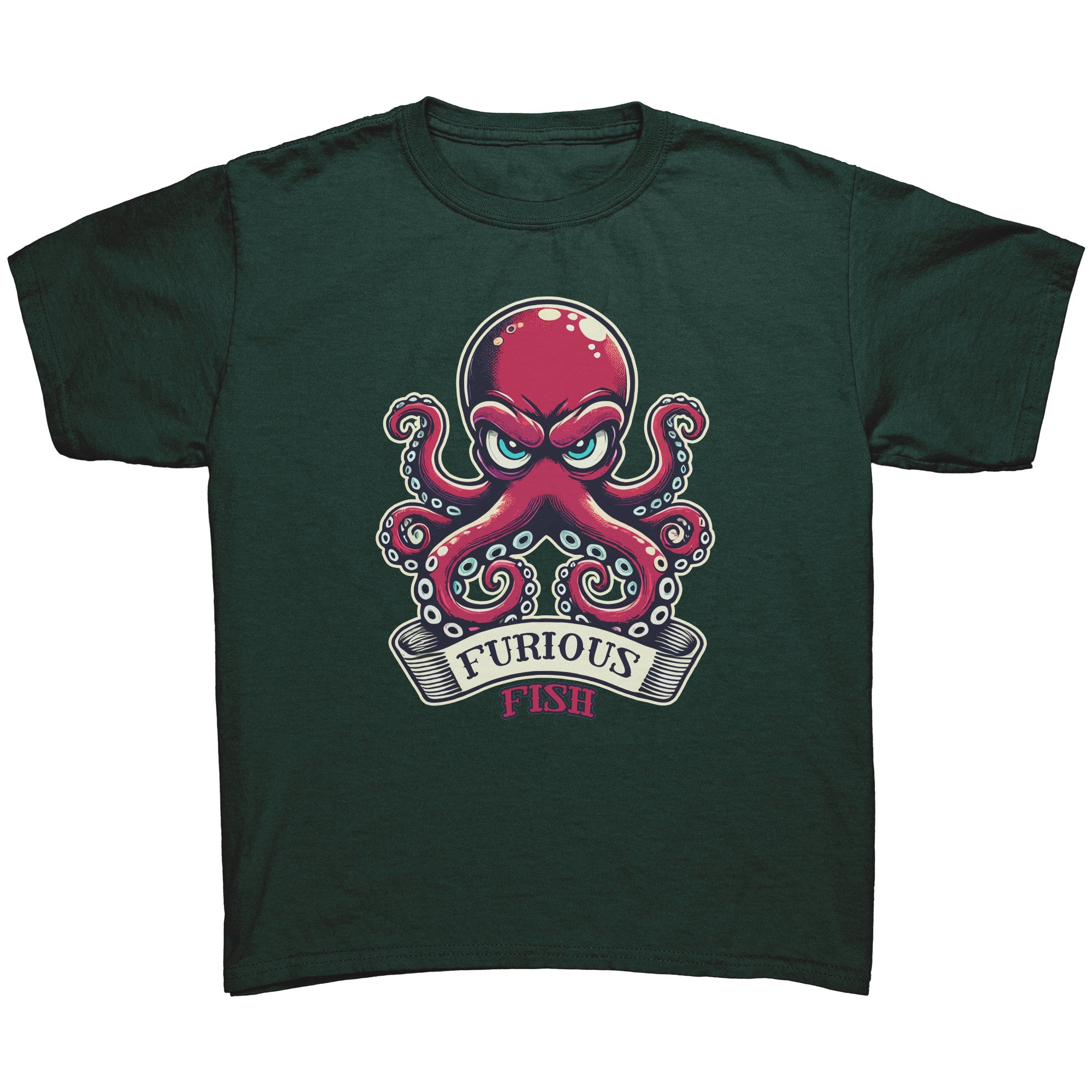 Watch out for the Ink with Ozzy the Octopus - Furious Fish (Children's Unisex)