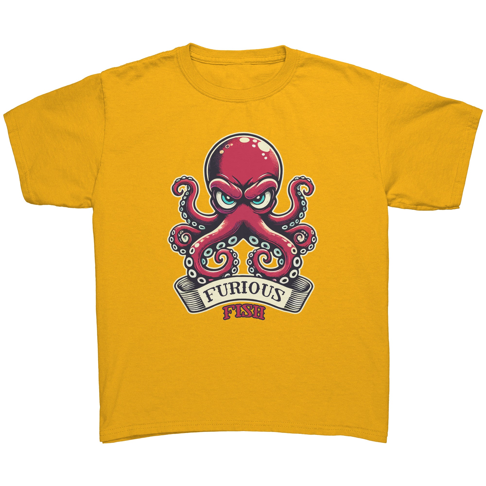 Watch out for the Ink with Ozzy the Octopus - Furious Fish (Children's Unisex)