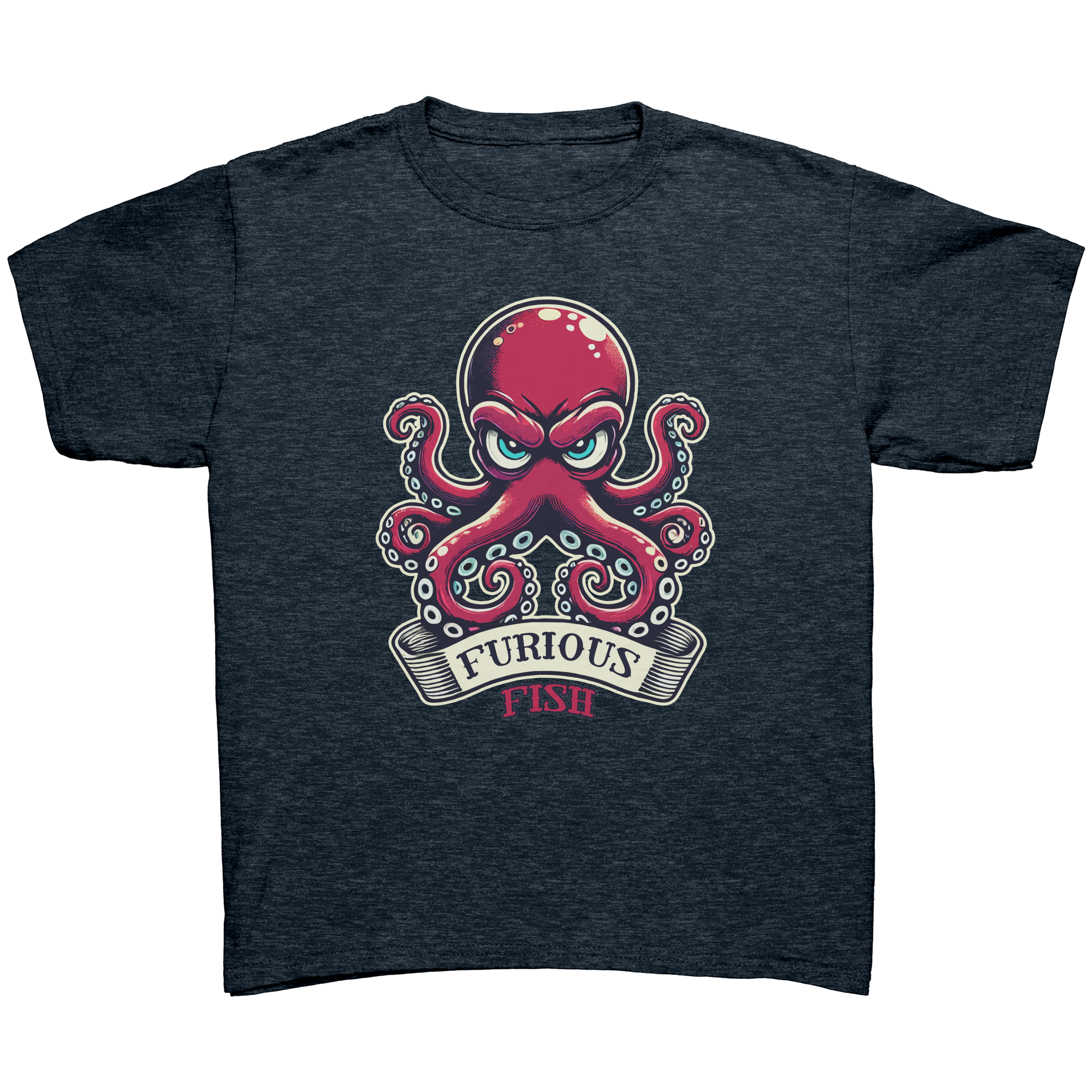 Watch out for the Ink with Ozzy the Octopus - Furious Fish (Children's Unisex)