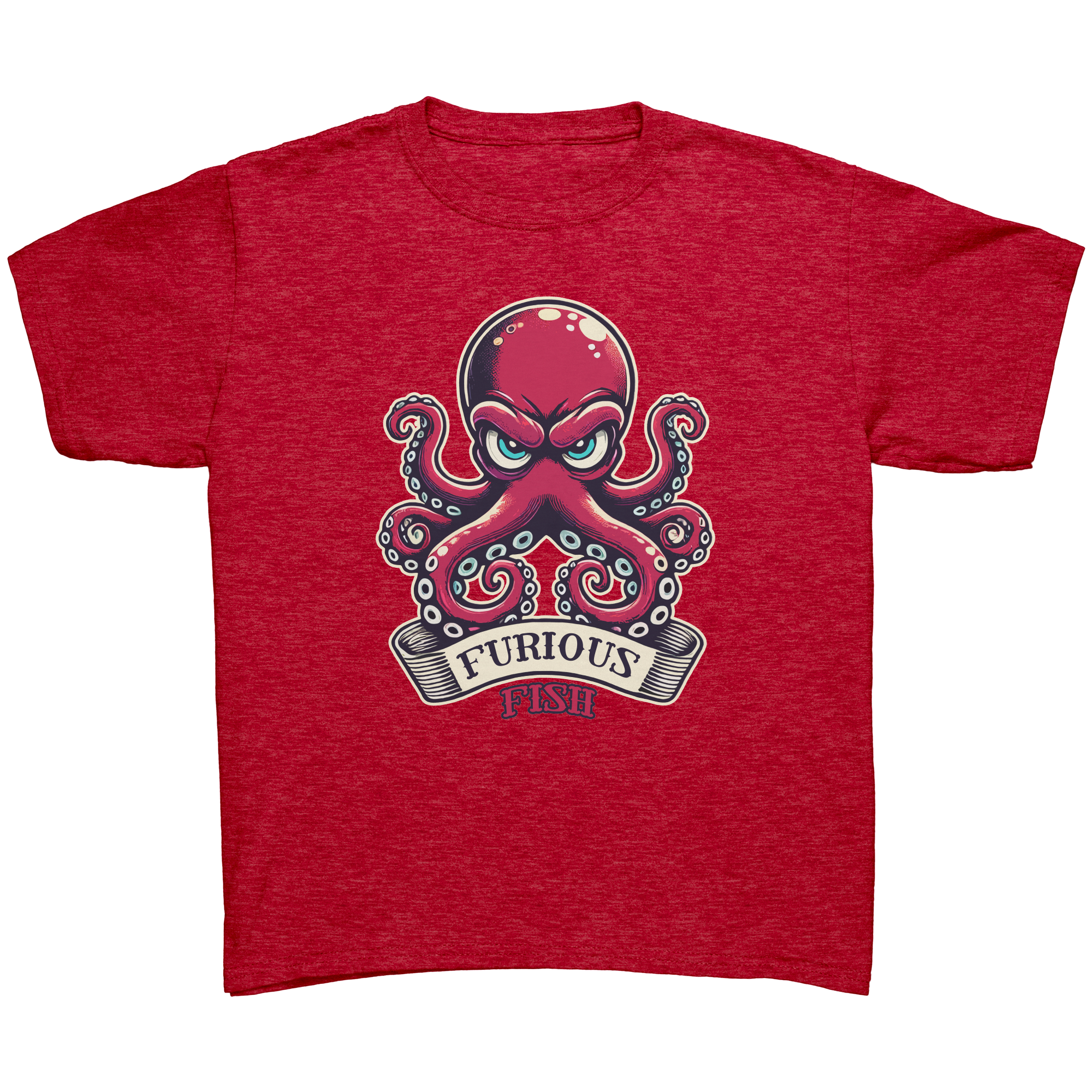Watch out for the Ink with Ozzy the Octopus - Furious Fish (Children's Unisex)