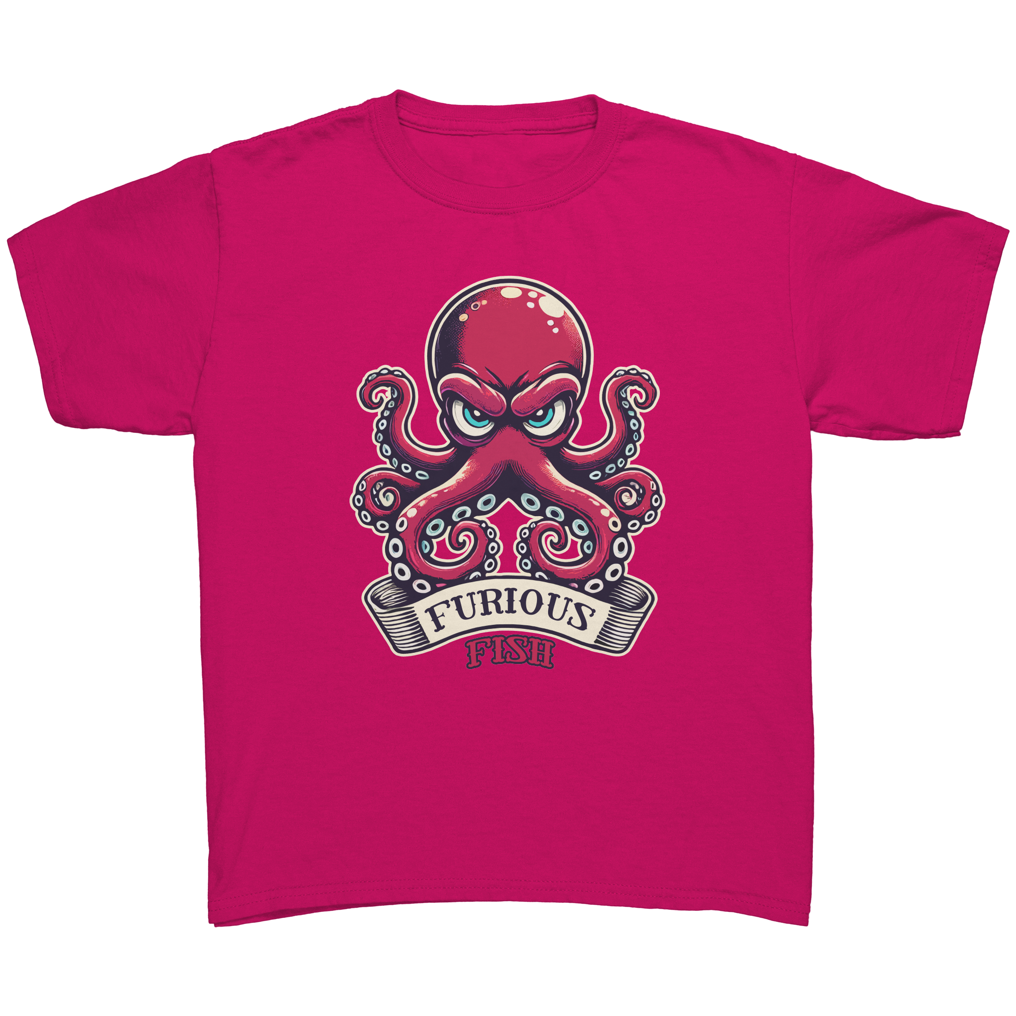 Watch out for the Ink with Ozzy the Octopus - Furious Fish (Children's Unisex)
