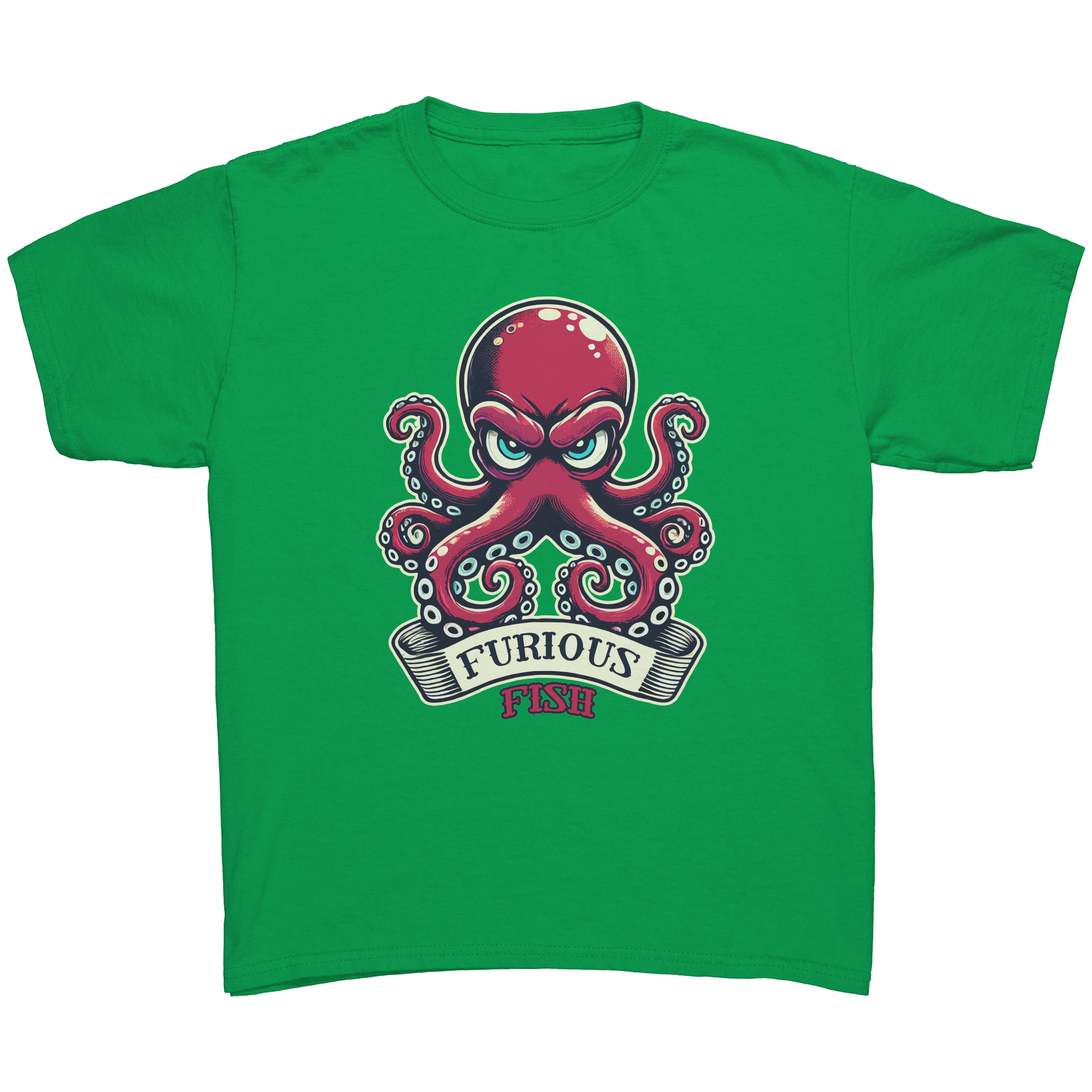 Watch out for the Ink with Ozzy the Octopus - Furious Fish (Children's Unisex)