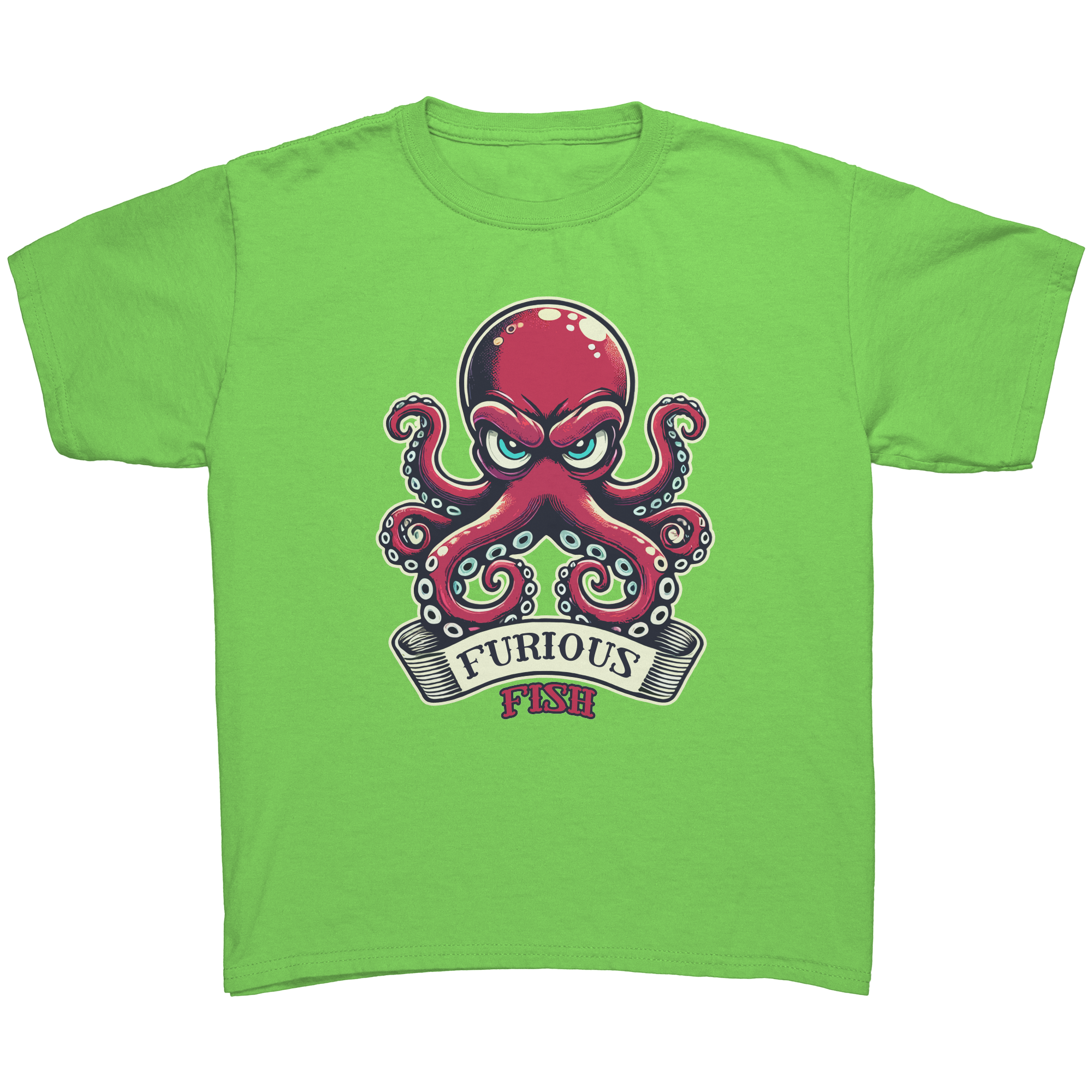 Watch out for the Ink with Ozzy the Octopus - Furious Fish (Children's Unisex)