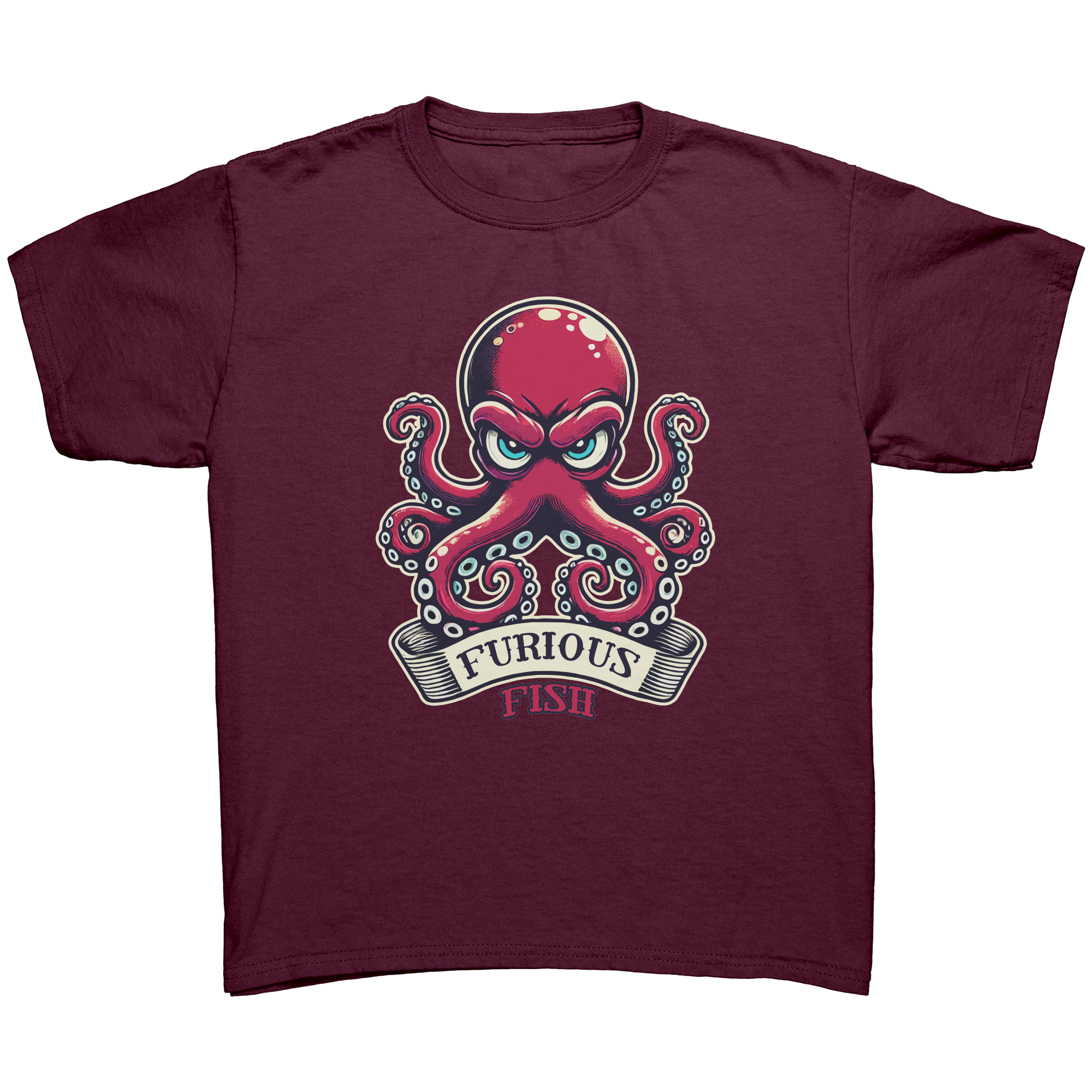 Watch out for the Ink with Ozzy the Octopus - Furious Fish (Children's Unisex)