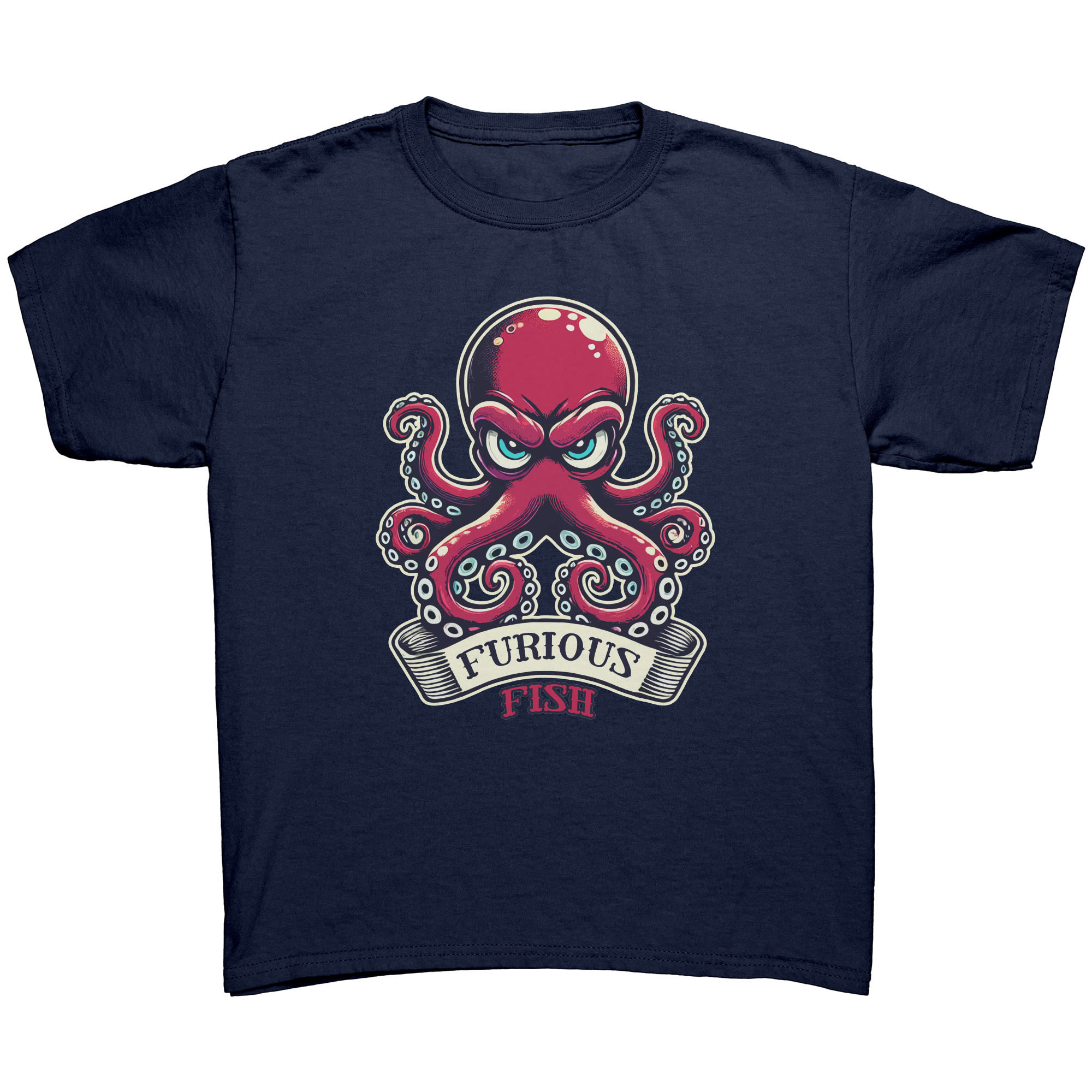 Watch out for the Ink with Ozzy the Octopus - Furious Fish (Children's Unisex)