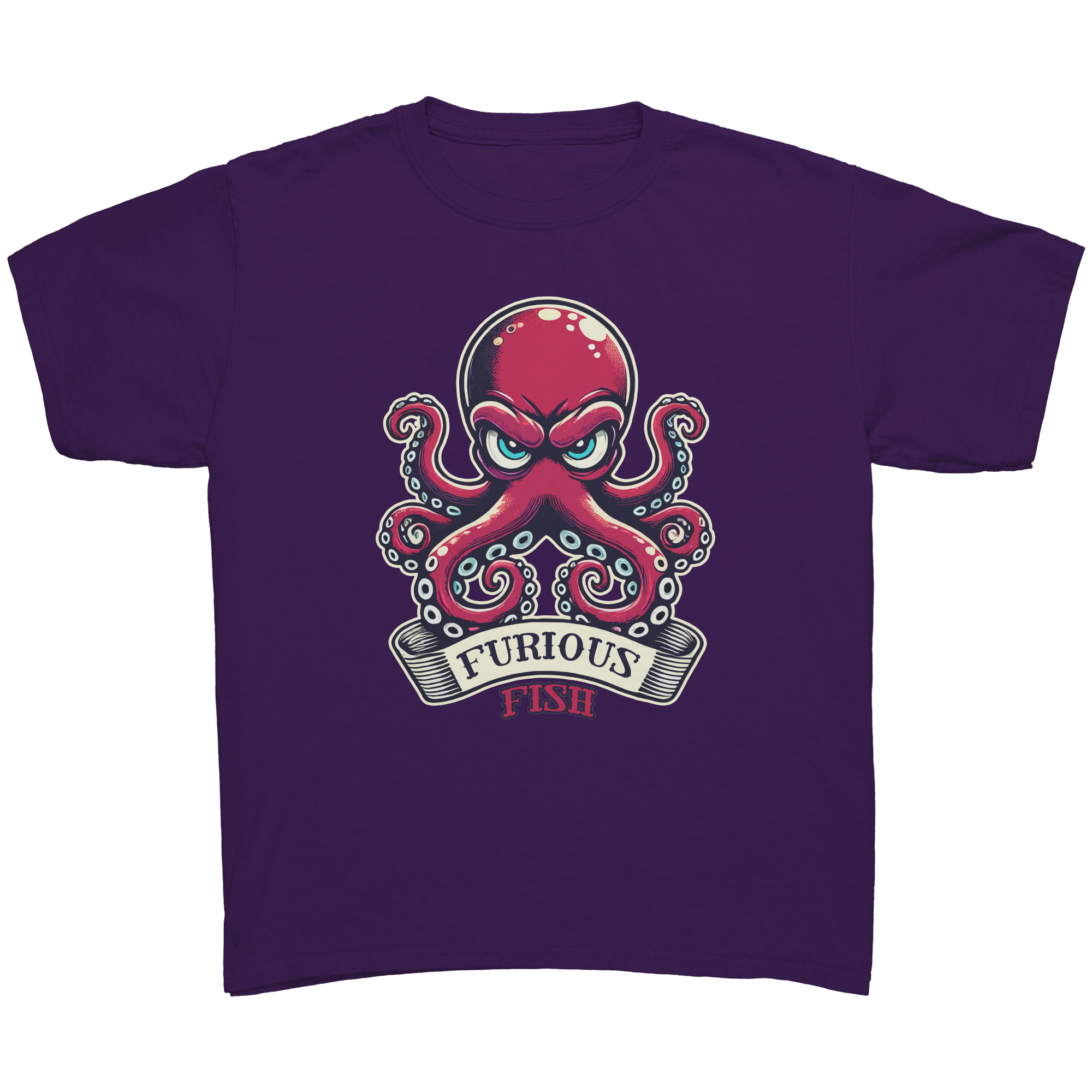 Watch out for the Ink with Ozzy the Octopus - Furious Fish (Children's Unisex)