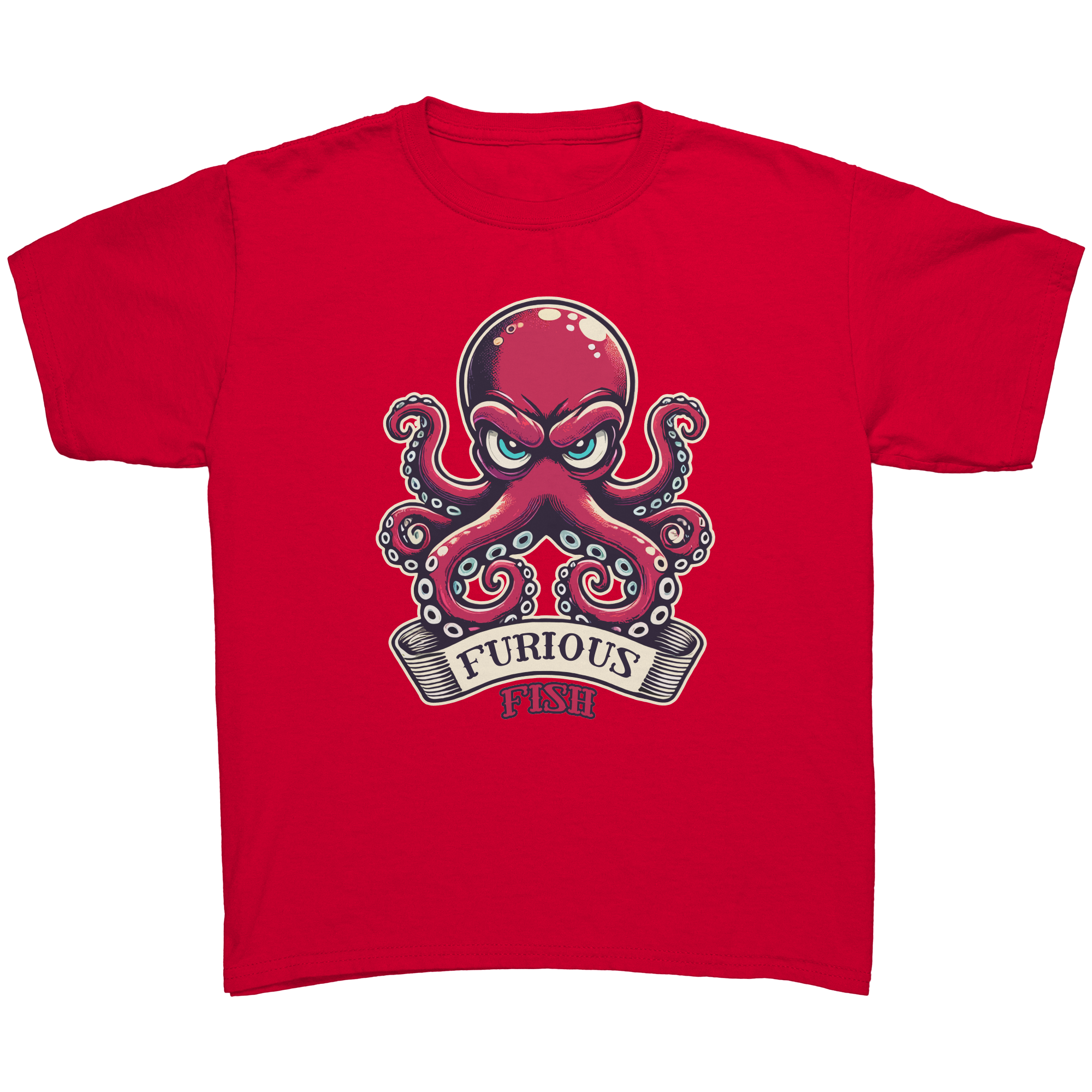 Watch out for the Ink with Ozzy the Octopus - Furious Fish (Children's Unisex)