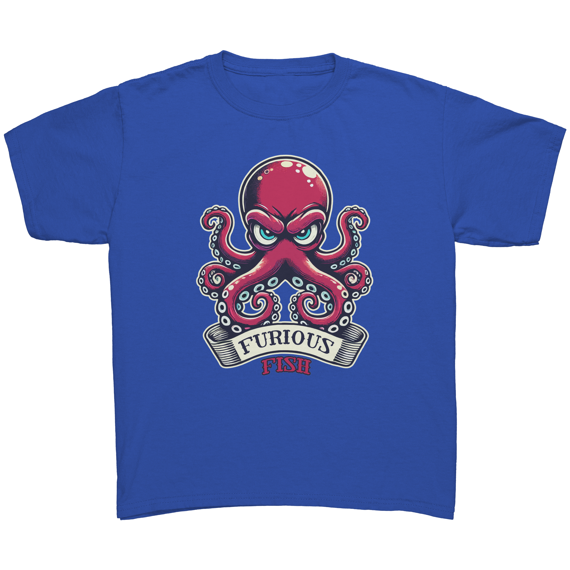 Watch out for the Ink with Ozzy the Octopus - Furious Fish (Children's Unisex)