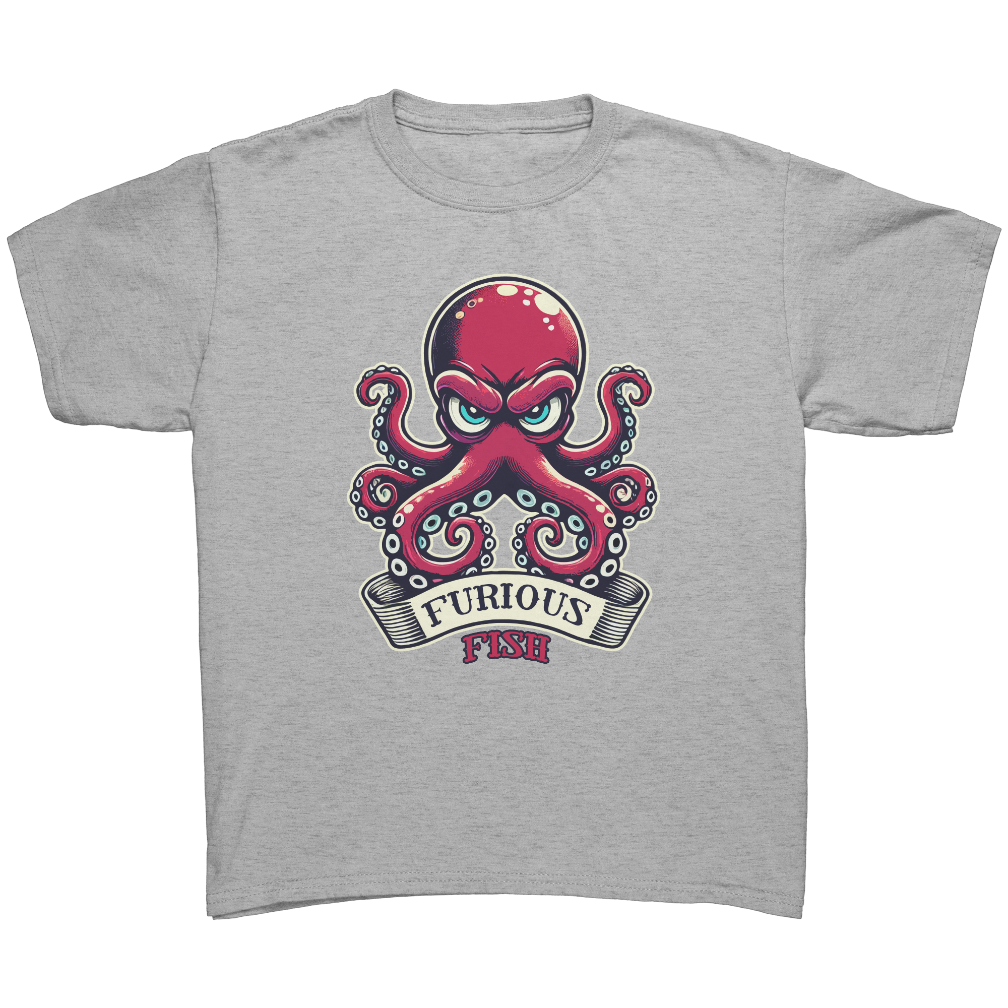 Watch out for the Ink with Ozzy the Octopus - Furious Fish (Children's Unisex)