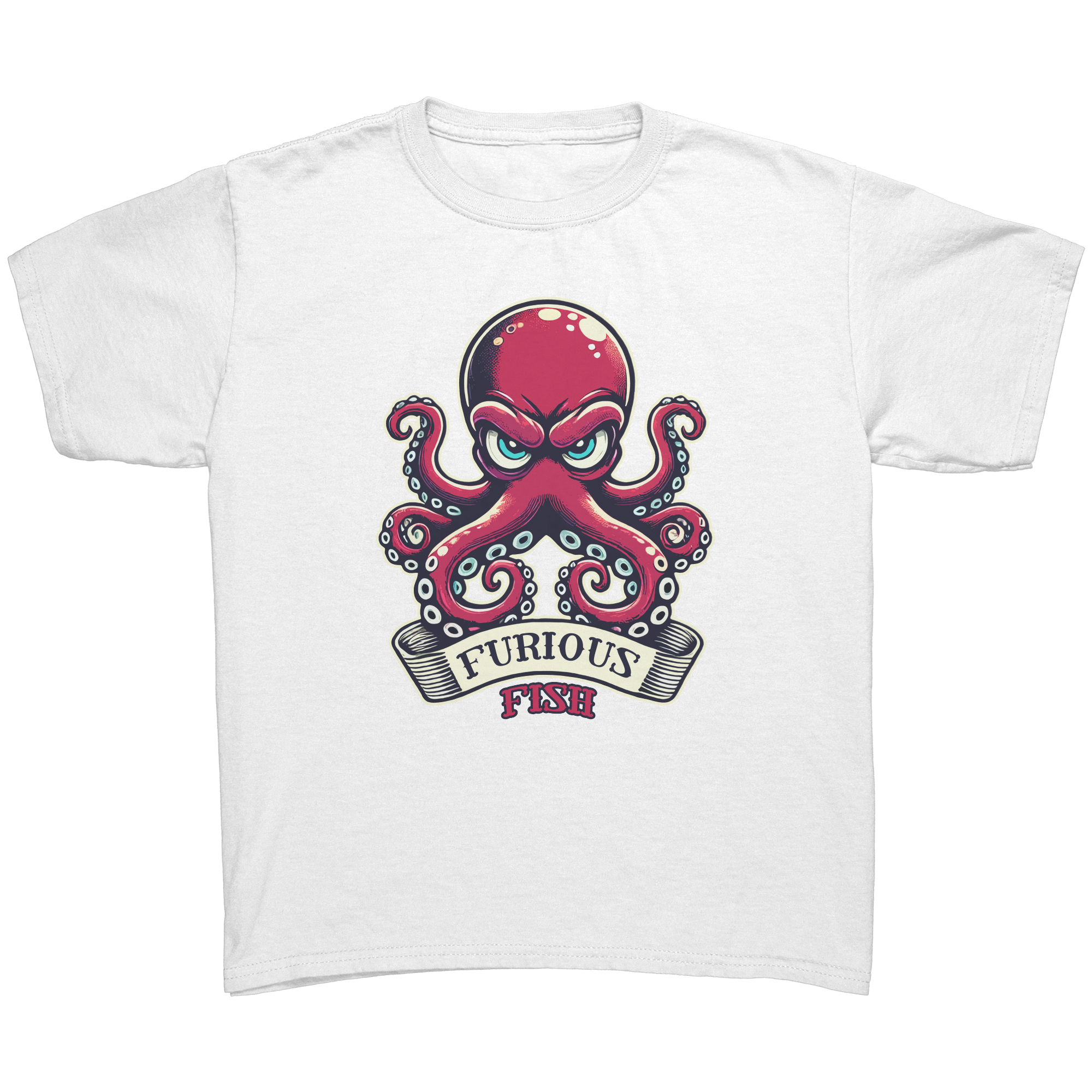 Watch out for the Ink with Ozzy the Octopus - Furious Fish (Children's Unisex)