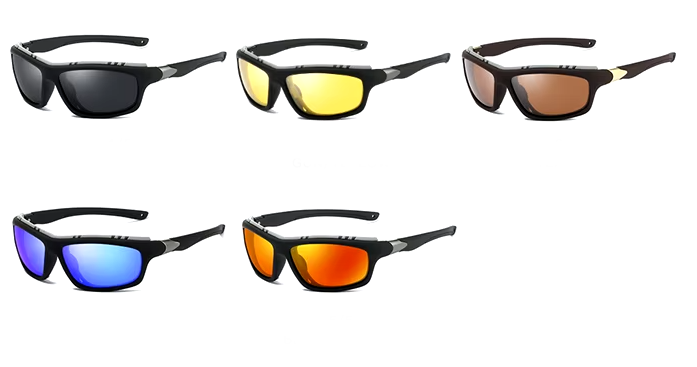 Nearsighted Prescription Sunglasses with Night Vision Lenses – Polarized Sports Sunglasses for Men - Yellow